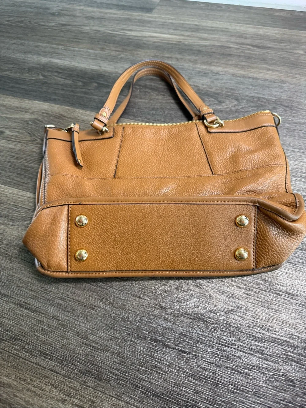 Michael Kors Cognac Pebbled Leather Tote